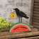 Sweet Summer Crow & Watermelon Sitter