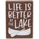 Life Is Better at the Lake Boat Box Sign