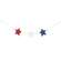 Wooden Americana Stars & Beads Mini Garland