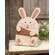Wooden Layered Bunny with Carrot Easel