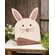 Wooden Layered Bunny Head with Spring Carrot Easel