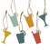6/Set, Summer Drinks Wooden Ornaments