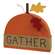 38179 Gather Wooden Pumpkin & Leaves Sitter;