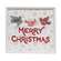 Yuletide Bird Garland & Snowflakes Merry Christmas Sign, 20"x18" 38667;