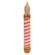 Grungy Glitter Candy Cane Stripe Timer Taper