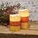 Grungy Candy Corn Timer Pillar, 5"