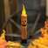 Grungy Jack O Lantern Flicker Timer Taper