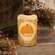 Burnt Ivory Thankful Pumpkins Timer Pillar, 4"