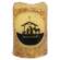 Burnt Ivory Peace on Earth Nativity Timer Pillar, 4"