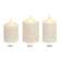 Warm Glow White Glitter Flicker Flame Timer Pillar, 3"