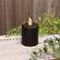 Warm Glow Textured Black Flicker Flame Timer Votive, 2.5"