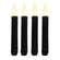 Black Gloss Timer Tapers, 4/Set 85153;