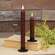 Burnt Burgundy Vintage Twist Flicker Flame Timer Taper, 9.5"