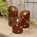 Burnt Mustard LED Wrapped Flicker Flame Timer Pillar, 5"