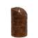Burnt Mustard LED Wrapped Flicker Flame Timer Pillar, 5"