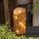 Burnt Ivory LED Wrapped Flicker Flame Timer Pillar, 6"