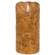 Burnt Ivory LED Wrapped Flicker Flame Timer Pillar, 6"