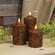 Burnt Mustard Flicker Flame Timer Cake Pillar, 4"