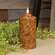 Burnt Ivory Flicker Flame Timer Cake Pillar, 6"