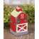 Antiqued Red Barn Wooden Sitter