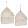 2/Set, White Chipwood Hanging Baskets