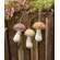 Chenille Stuffed Mushroom Ornament, 3 Asstd.