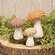 Chenille Stuffed Mushroom Sitters, 3-Piece Set