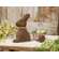Primitive Stuffed Bunny with Egg Cart