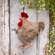 Brown Rooster Felted Ornament