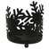 Black Metal Snowflake Pillar Holder 18067;