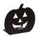 Black Metal Jack O Lantern Candle Plate - 3.5"H