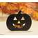 Black Metal Jack O Lantern Candle Plate - 3.5"H