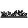 Black Metal Fall Leaves Candle Plate - 2"H