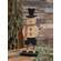 Chunky Wooden Top Hat Snowman on Base with Jingle Bell