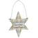 Love, Hope, Peace Plaid Star Ornament, 3 Asstd.