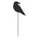 Wooden Crow Planter Stake, 6.5"H 38059;
