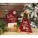 Jingle All the Way Red Wooden Christmas Tree with Burlap Bow