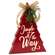 Jingle All the Way Red Wooden Christmas Tree with Burlap Bow