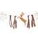 Wooden Reindeer & Snowflakes Garland