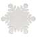 White Wooden Snowflake Riser, 10" 38146;