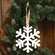 Distressed Wooden Snowflake Ornament with Burlap Hanger, 6"