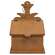 Distressed Wooden Mustard Pineapple Top Recipe Box