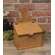 Distressed Wooden Mustard Pineapple Top Recipe Box