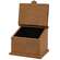 Distressed Wooden Mustard Pineapple Top Recipe Box