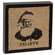 Stamped Burlap Santa Box Sign, 2 Asstd.