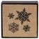 Stamped Burlap Snowflake Box Sign