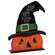 Haunting Night Wooden Witch Jack on Base - 12"H
