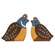 2 Set - Chunky Wooden Quail Sitters