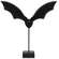 Primitive Wooden Flying Bat on Base