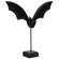 Primitive Wooden Flying Bat on Base